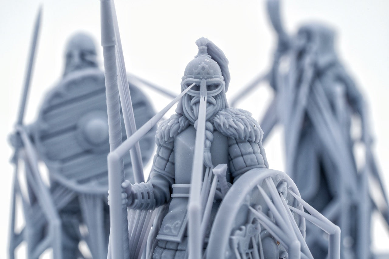 Figurines 75 mm : miniatures médiévales et historiques, chevaliers, citadins, combattants et bien d'autres