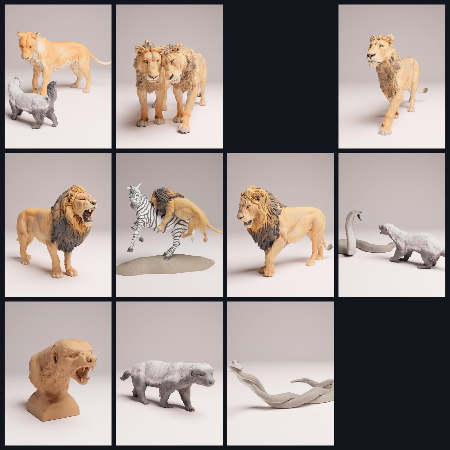 Cette image est l'image de catégorie pour la sortie 25_08: Savannen-figures animales et miniatures animales pour diorama et modélisme