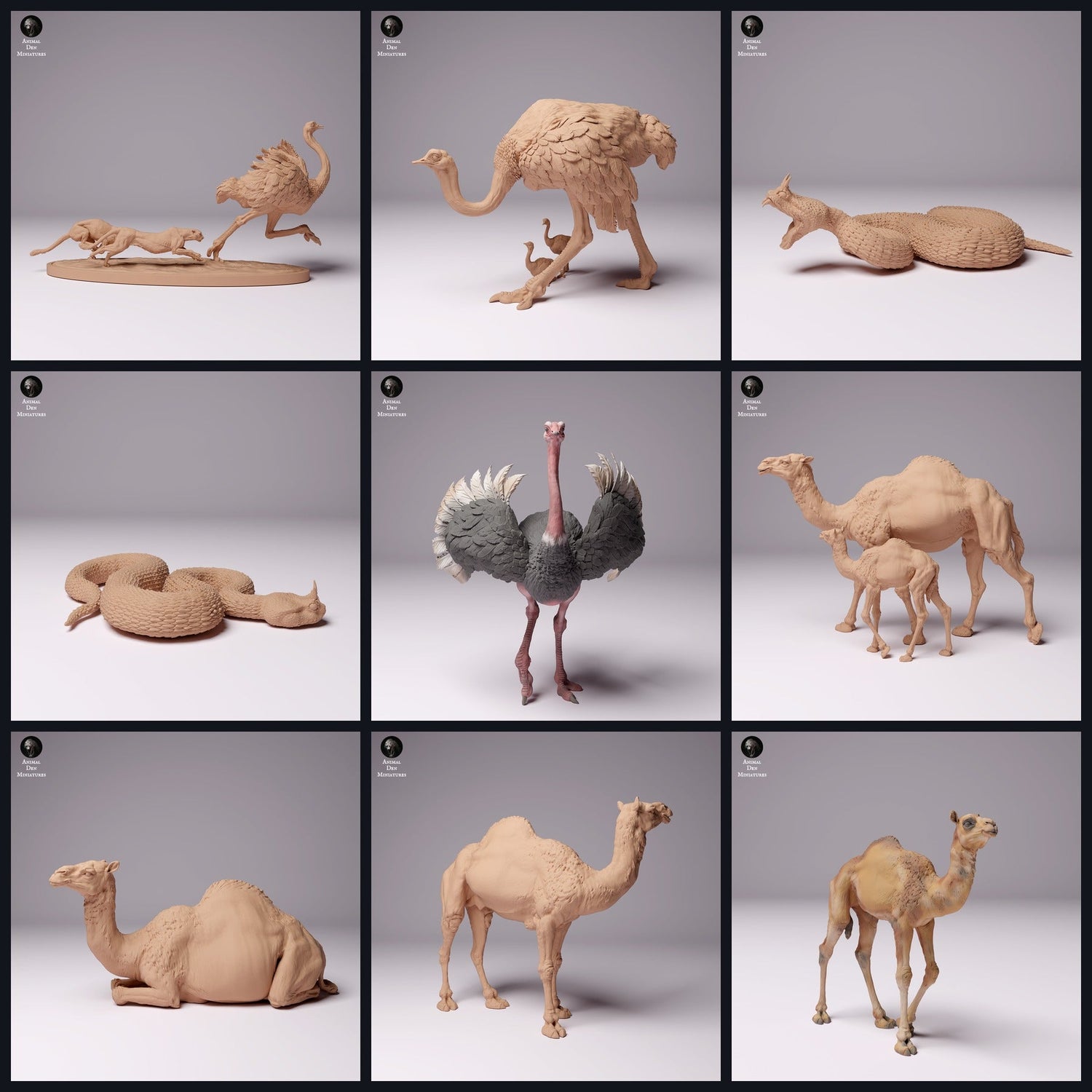 Cette image est l'image de catégorie pour la sortie 24_07 : Sahara-miniatures d'animaux du désert pour diorama et modélisme