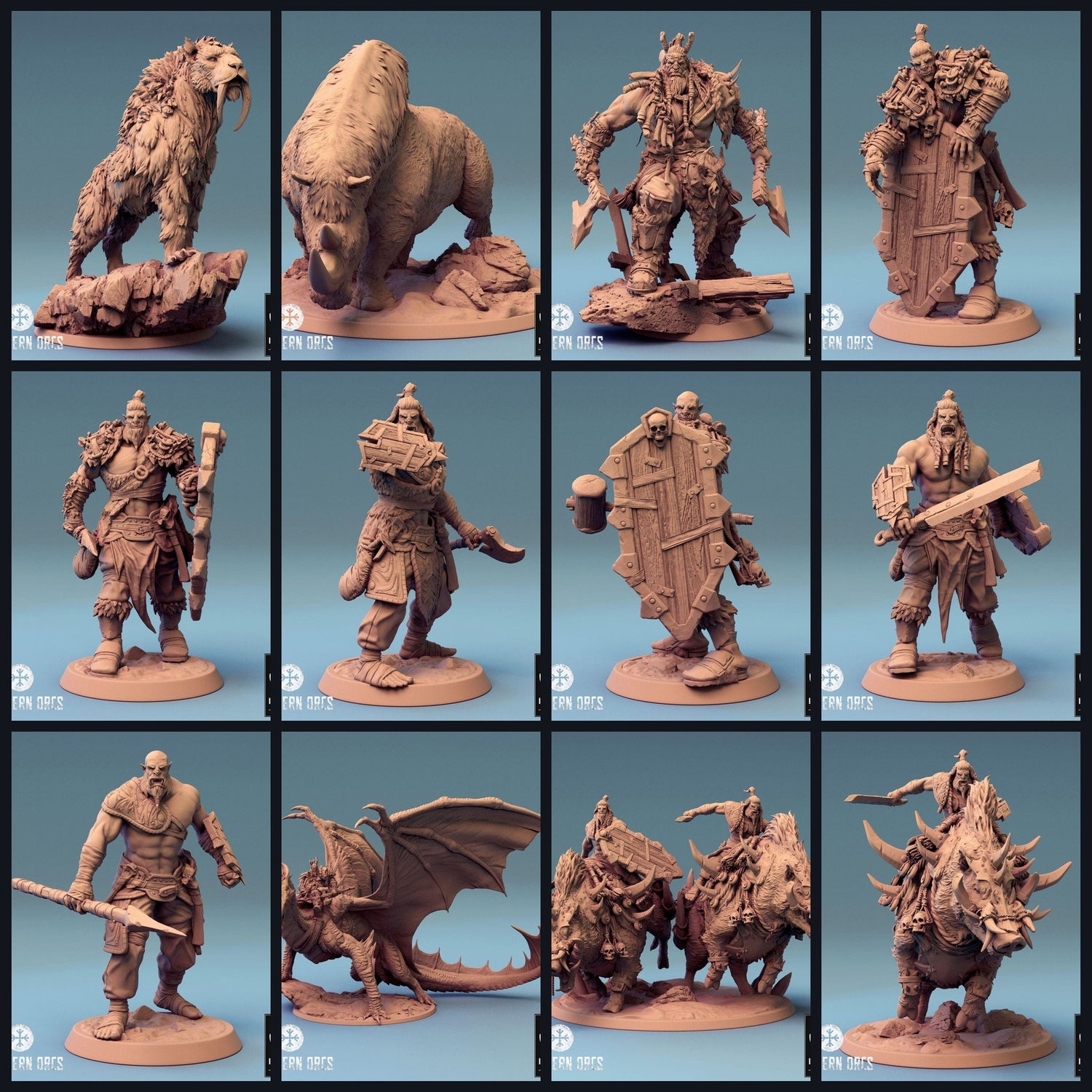 Cette image est l'image de catégorie pour la sortie 24_04: Northern Orcs - Ork-Krieger, Bestienreiter et Monstre