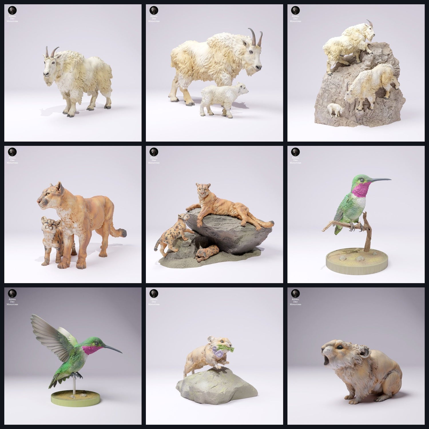 Cette image est l'image de catégorie pour la sortie 25_01: Gebirgs-miniatures animales et figurines animales pour diorama