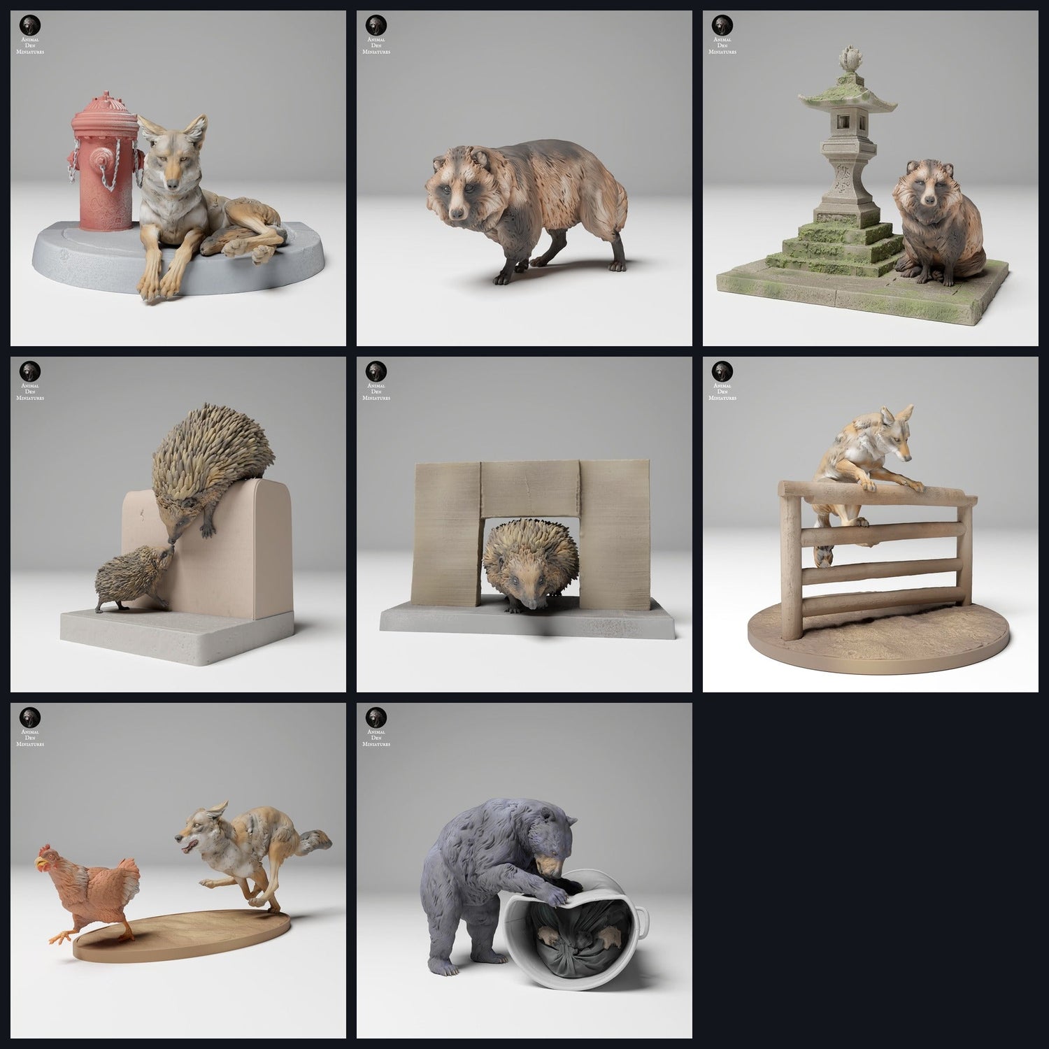 Cette image est l'image de catégorie pour la sortie 24_11 : Städtische Tierfiguren und Tierminiaturen für Diorama und Modellbau