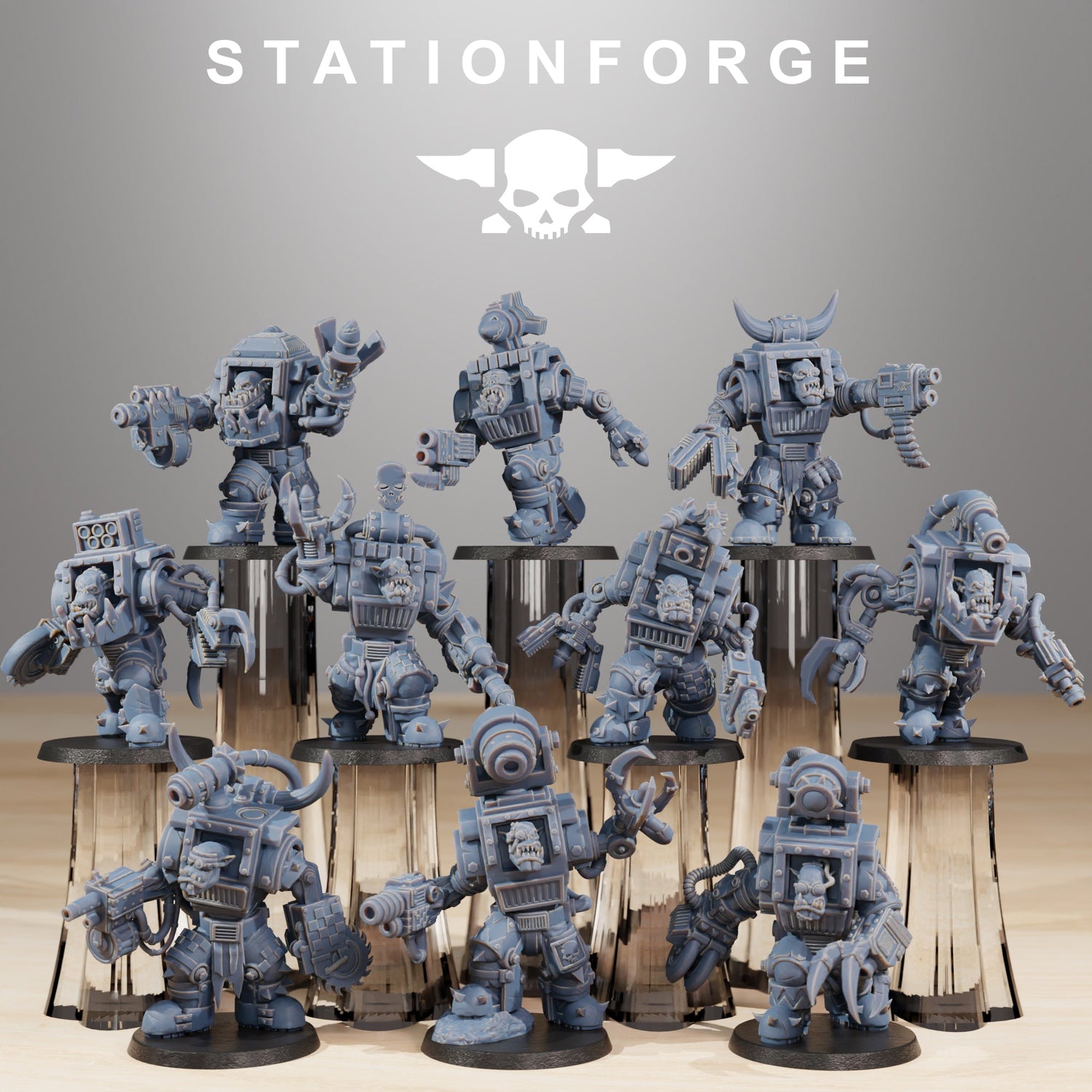 Image de collection pour StationForge Minis : Orkaz Steelbrutes en miniatures de 28 mm Tabletop