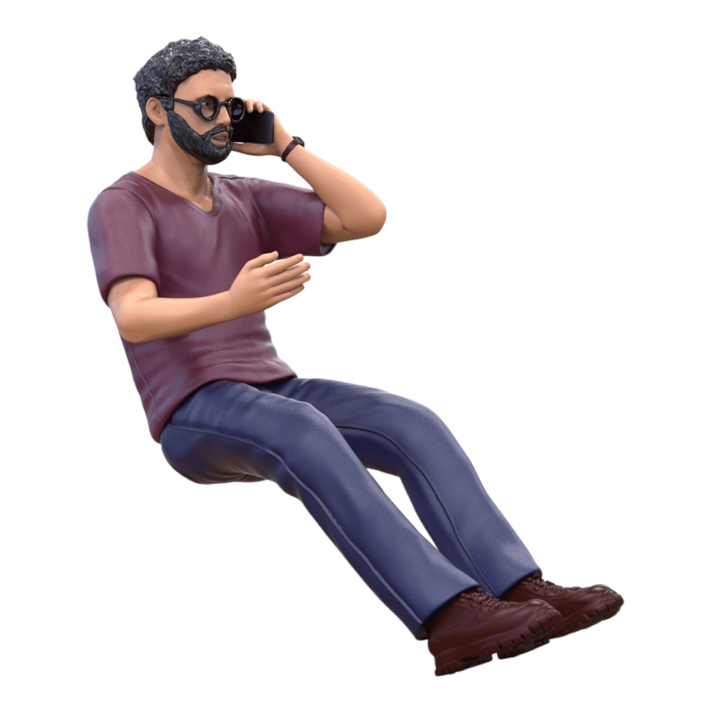 Photo du produit Diorama et modélisme Figurine miniature : Homme au téléphone