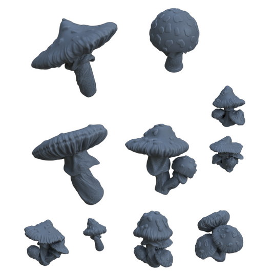 Photo de produit Diorama et décoration de modélisme, accessoires : 0 : Plantes et végétaux : 10 Champignons à pois - Amanites muscaires