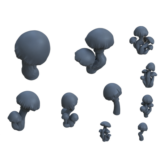 Photo de produit Diorama et décoration de modélisme, accessoires : 0 : Plantes et végétaux : 10 Champignons ronds