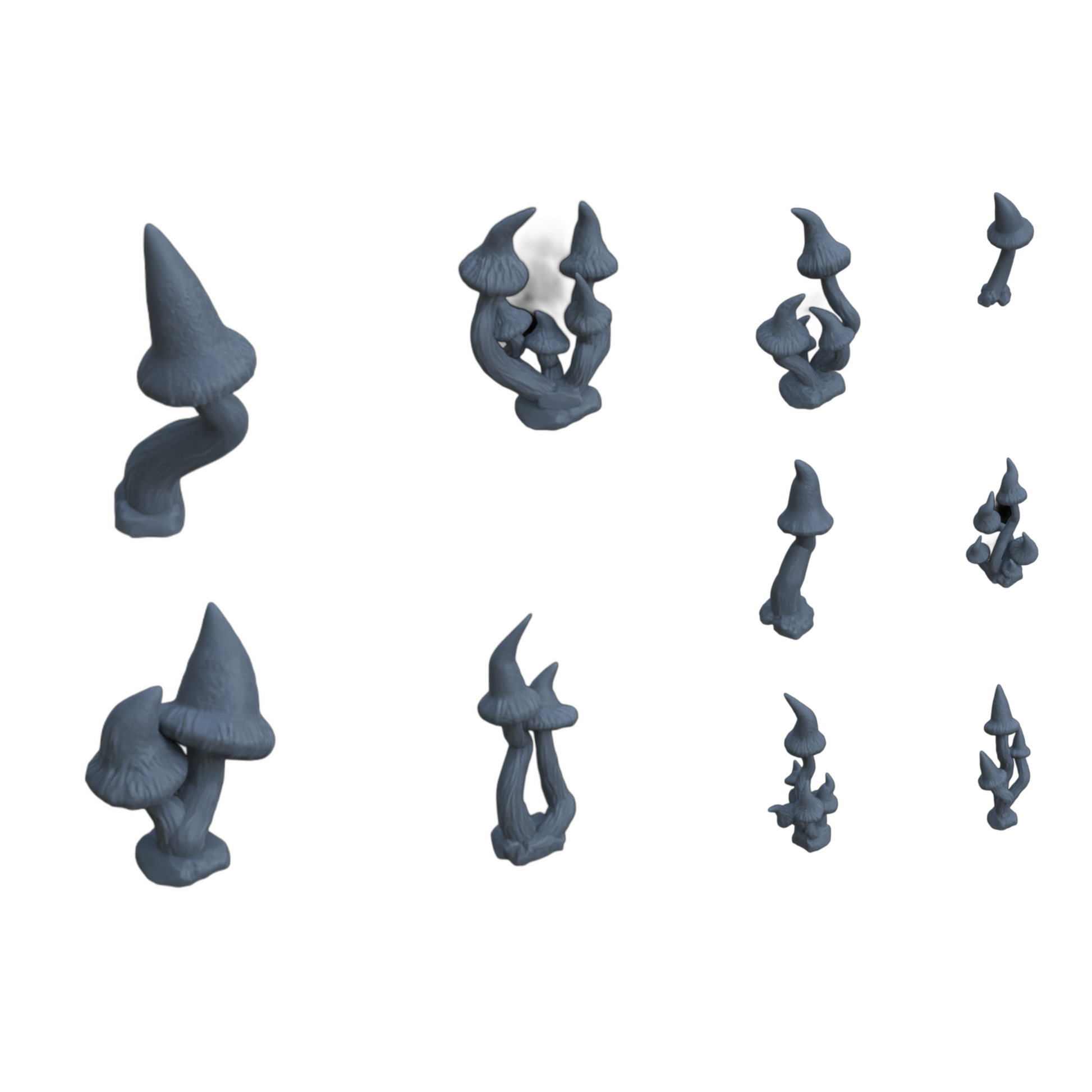 Photo de produit Diorama et décoration de modélisme, accessoires : 0 : Plantes et végétaux : 10 champignons pointus