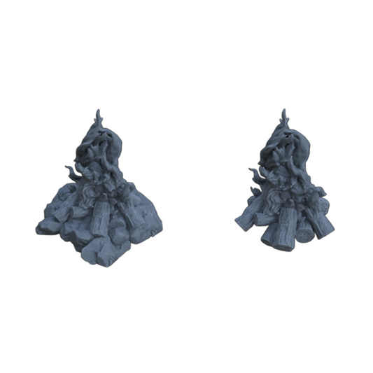 Photo du produit Diorama et décoration de modélisme, accessoires : 0 : Camping en plein air : 2 feux de camp flamboyants