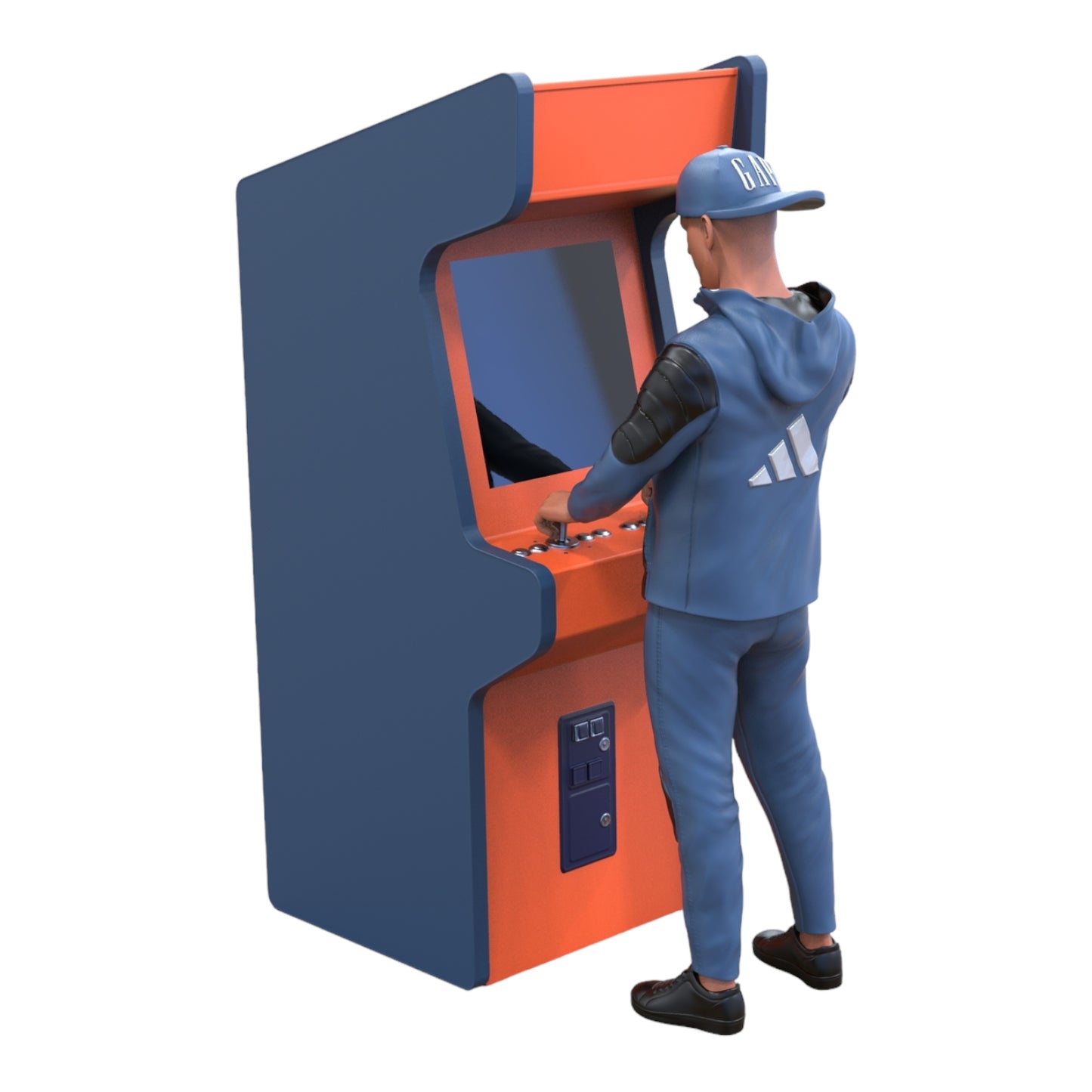 Photo du produit Diorama et modélisme Figurine miniature : Homme à la machine à sous