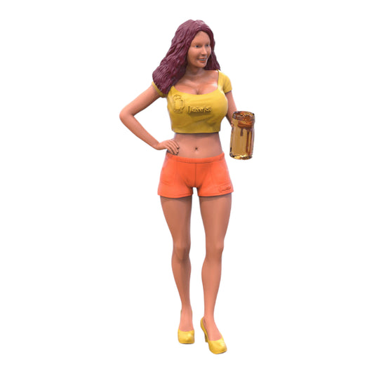 Photo du produit Diorama et modélisme Figurine miniature : Femme sexy avec une chope de bière