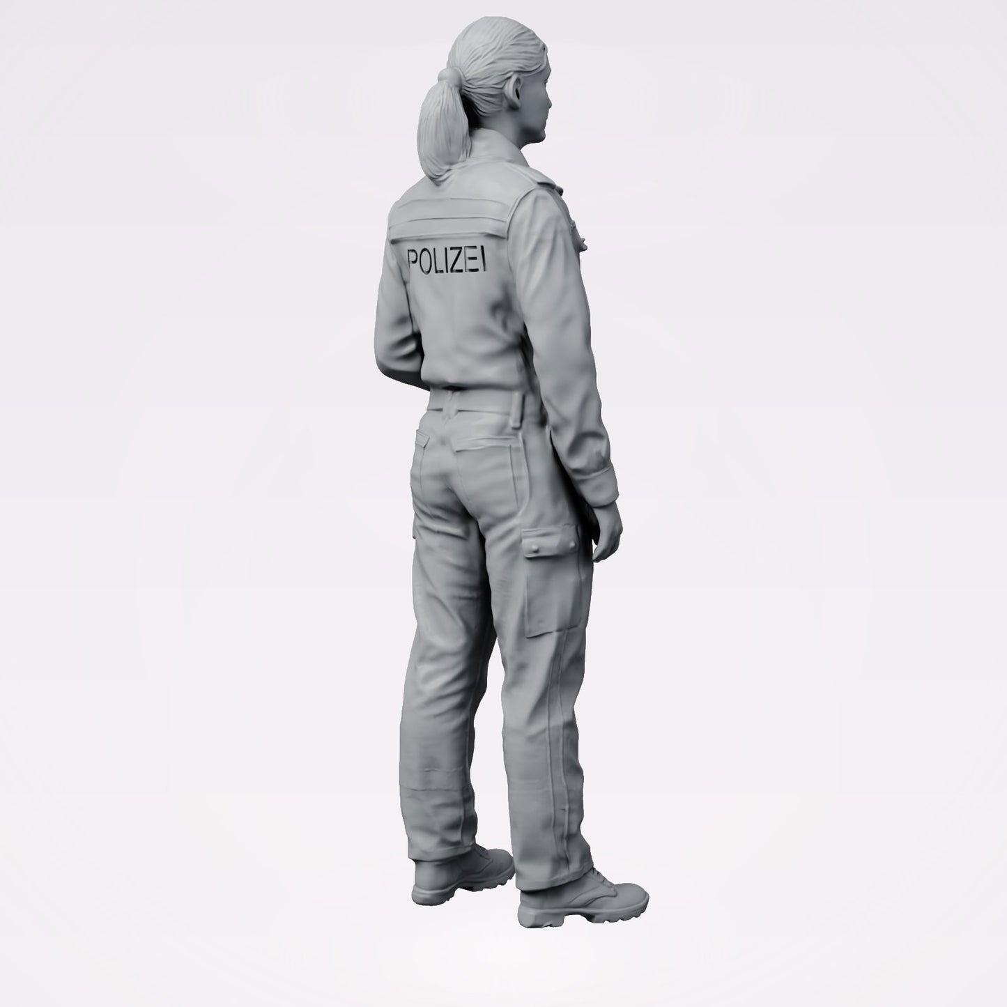 Diorama modélisme photo de produit 3 : Figurine debout : Policier allemand en uniforme avec écusson POLICE (B024)