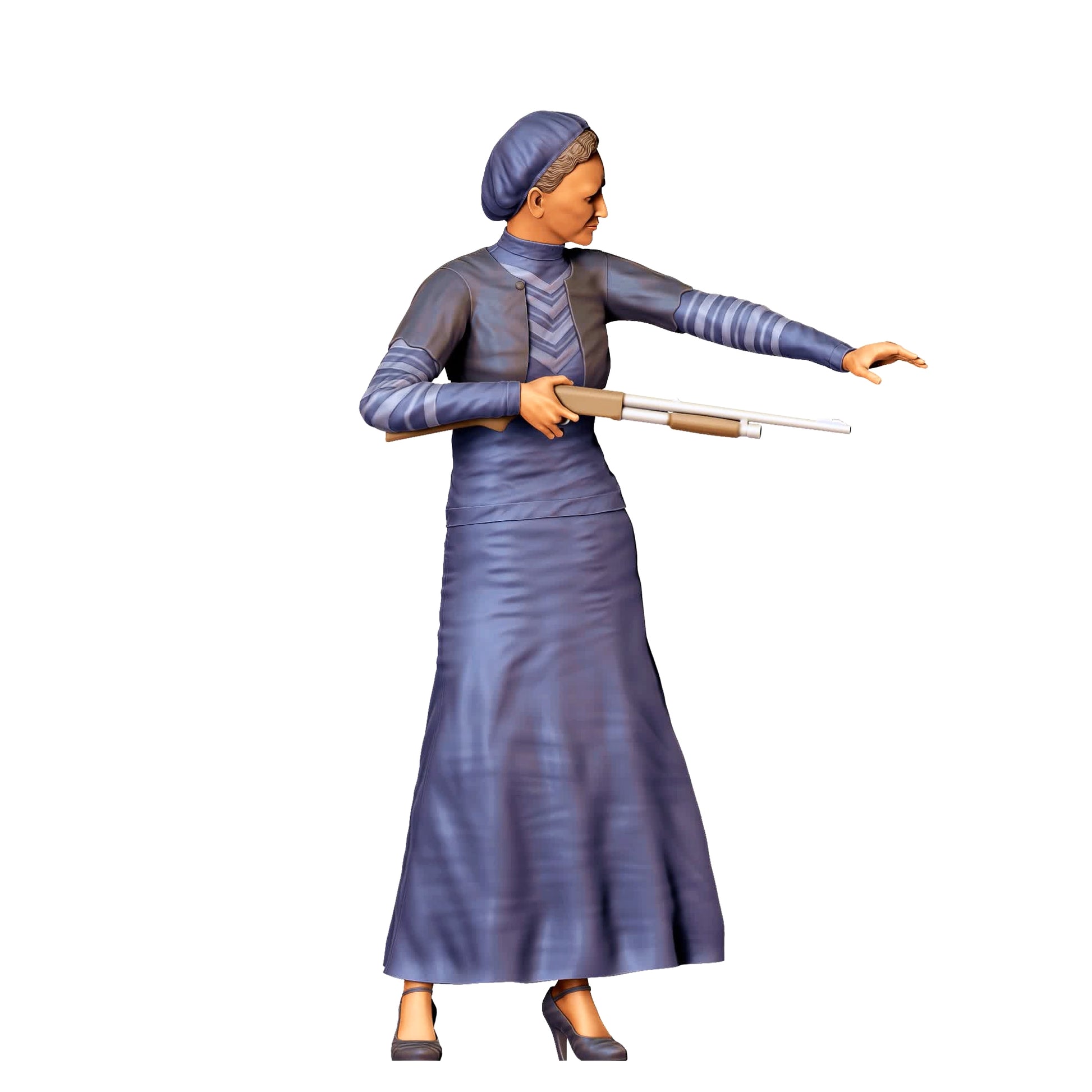 Photo du produit 0 : Couple criminel 1 : Femme avec arme rétro