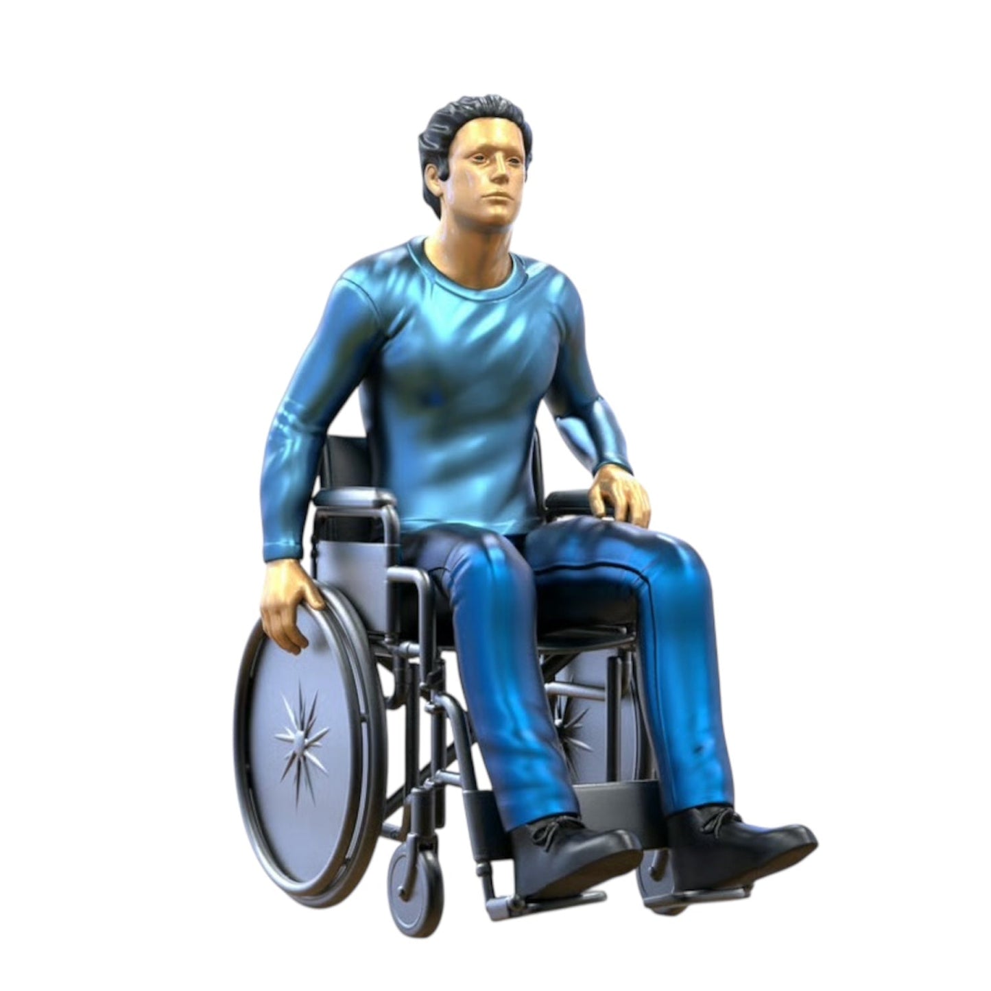 Photo produit de modélisme de diorama 5 : Set de figurines de diorama : utilisateur de fauteuil roulant au quotidien (n° S59)
