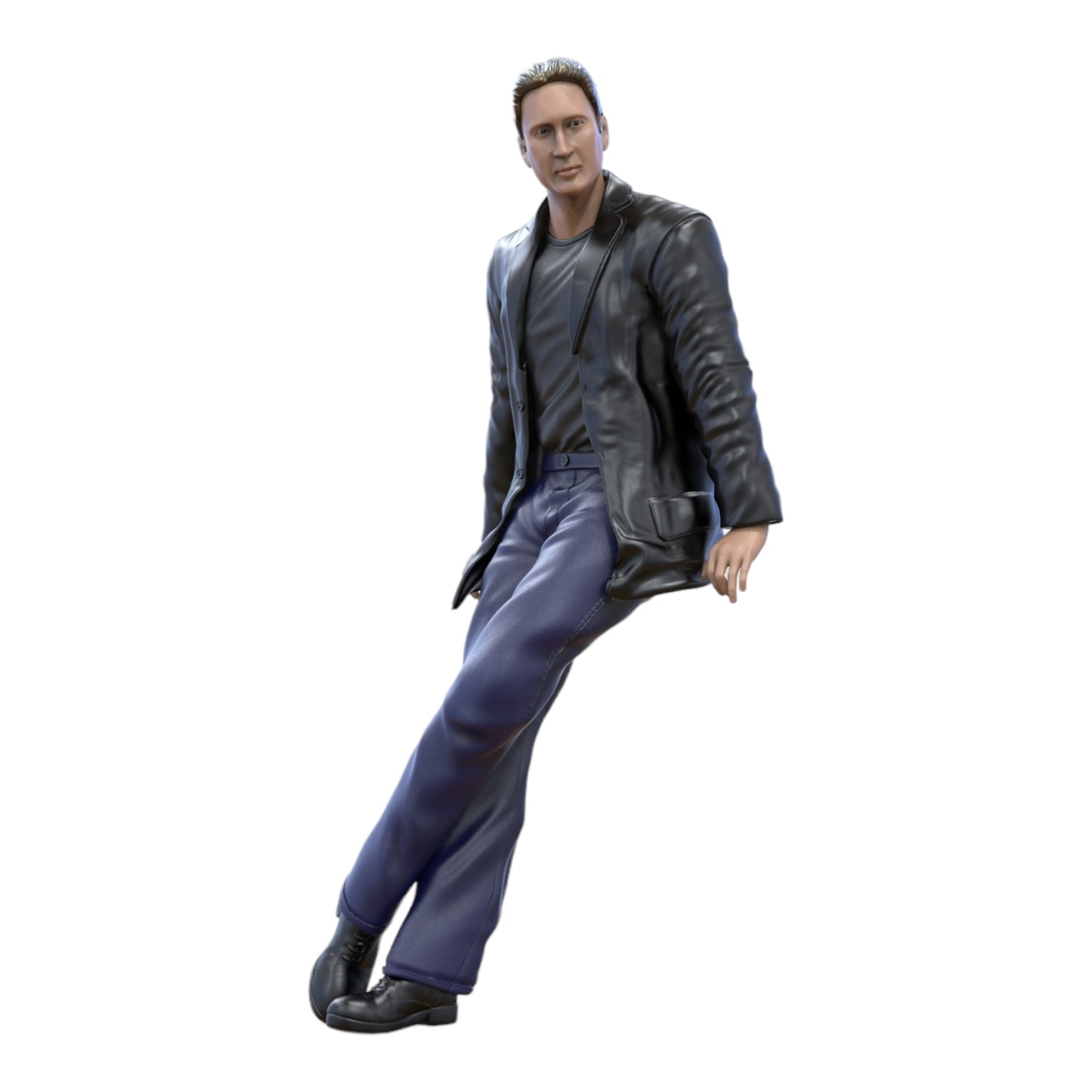 Photo du produit Diorama et modélisme figurine miniature : homme en cuir adossé