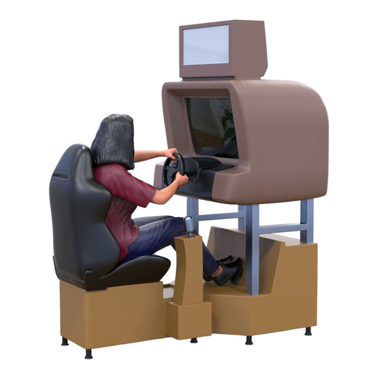 Photo du produit Diorama et modélisme Figurine miniature : Femme au machine à sous