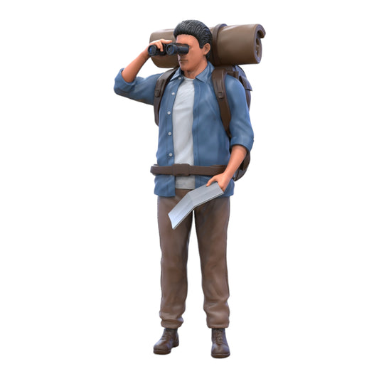 Photo du produit Diorama et modélisme Figurine miniature : Voyageur avec sac à dos