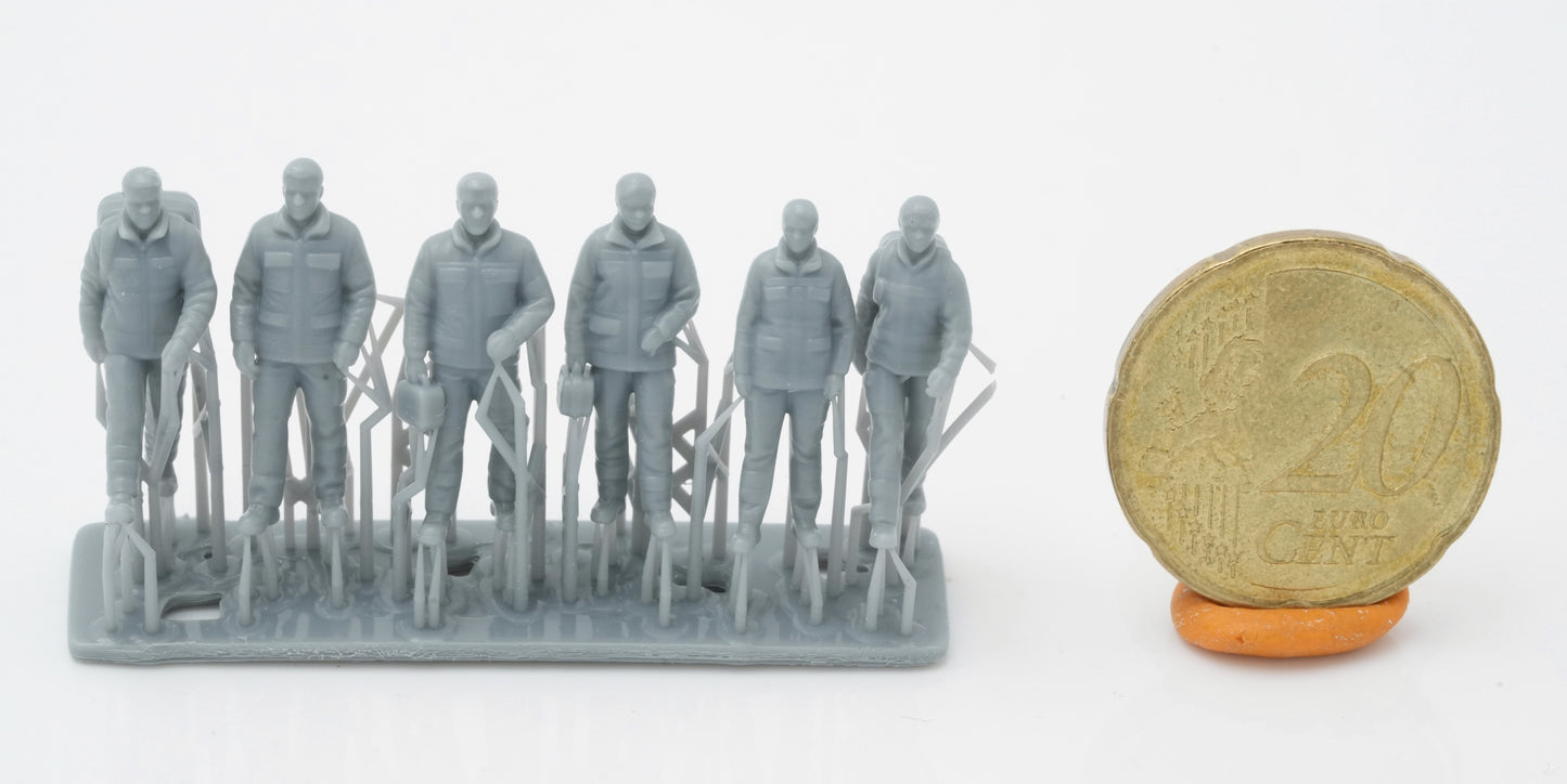 Produktfoto Figur H0, 1:72 - 0: Sanitäter Rettungsdienst Figuren Set (6 Figuren)