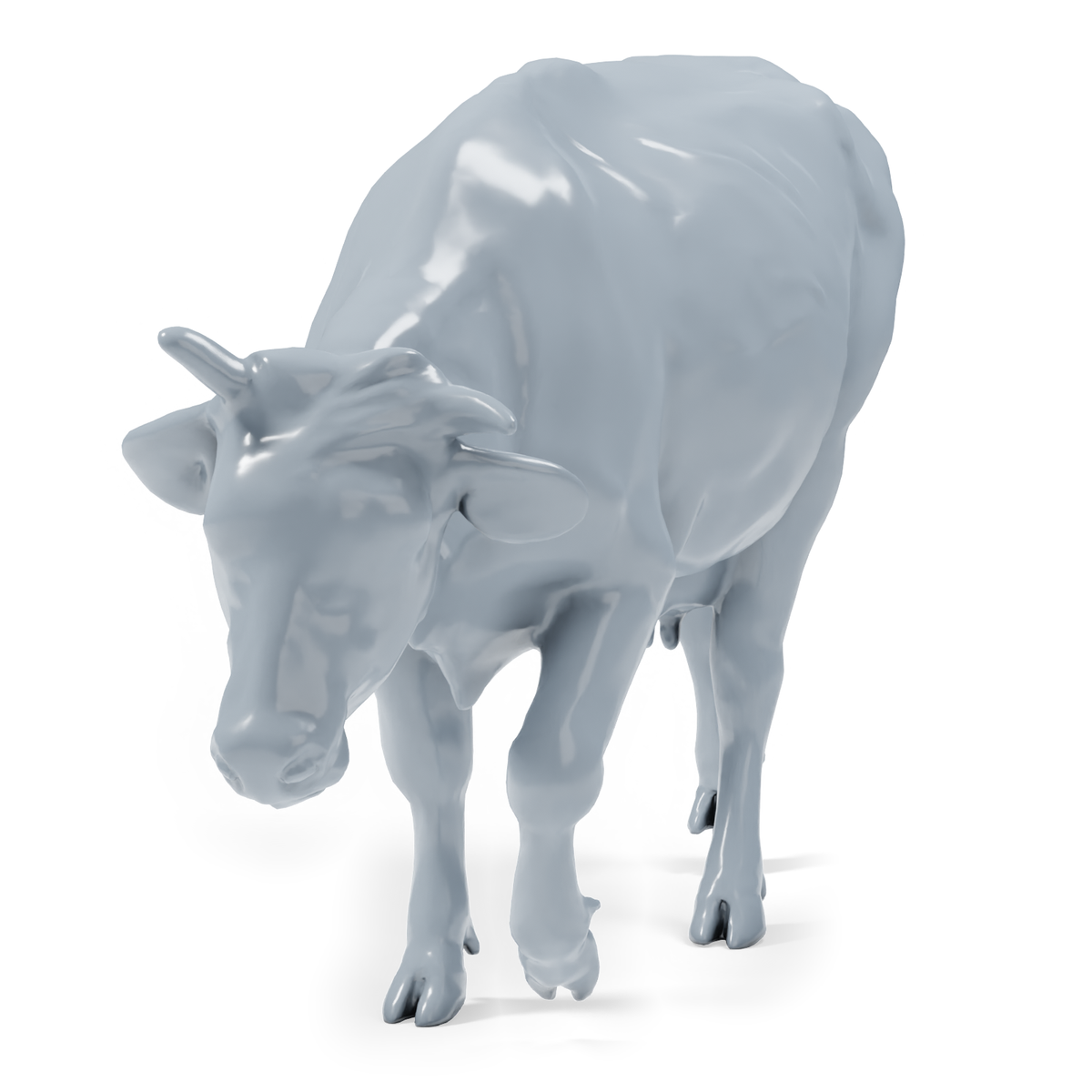 Photo produit de modélisme de diorama 5 : miniatures de bovins pour diorama : trois vaches en position debout, en marche et couchée (h0_53)