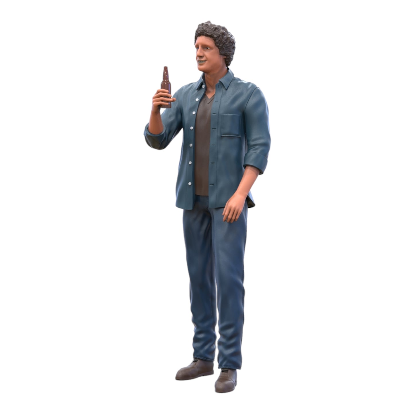 Photo du produit Diorama et modélisme Figurine miniature : Homme avec bouteille de bière