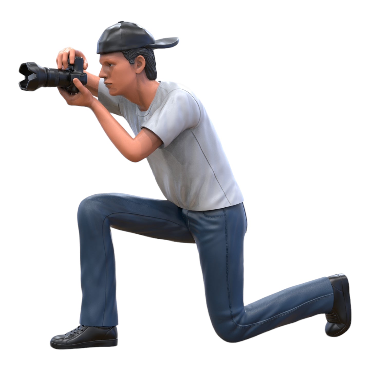 Photo du produit Diorama et modélisme Figurine miniature : Photographe à genoux
