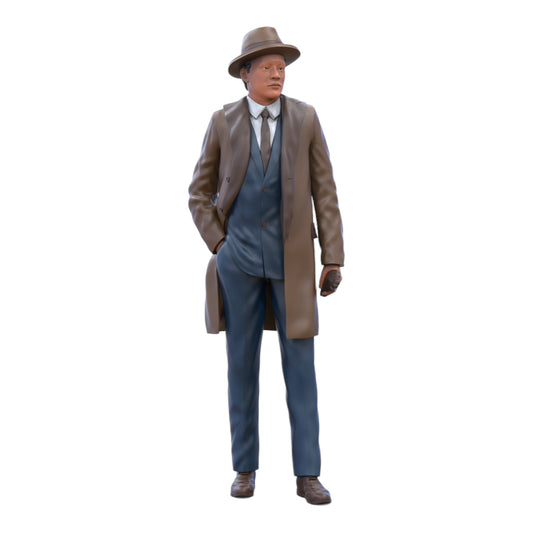 Photo du produit Diorama et modélisme Figurine miniature : Homme rétro - Voleur des années 20 en manteau