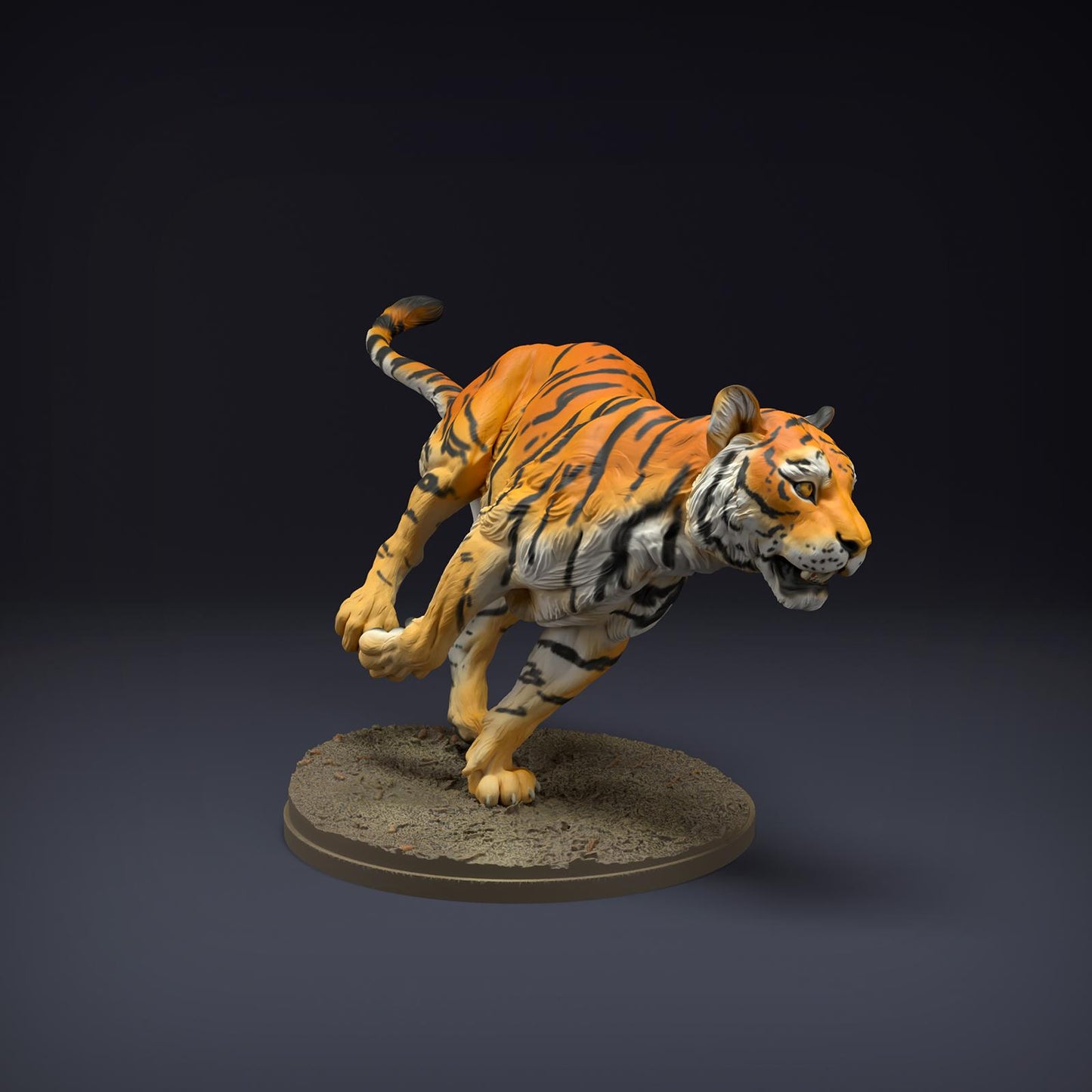 Photo de produit Figurine Animale Diorama, Modélisme : 0 : Figurine de Faune : Tigre du Bengale en mouvement (Ref 01_01_82)