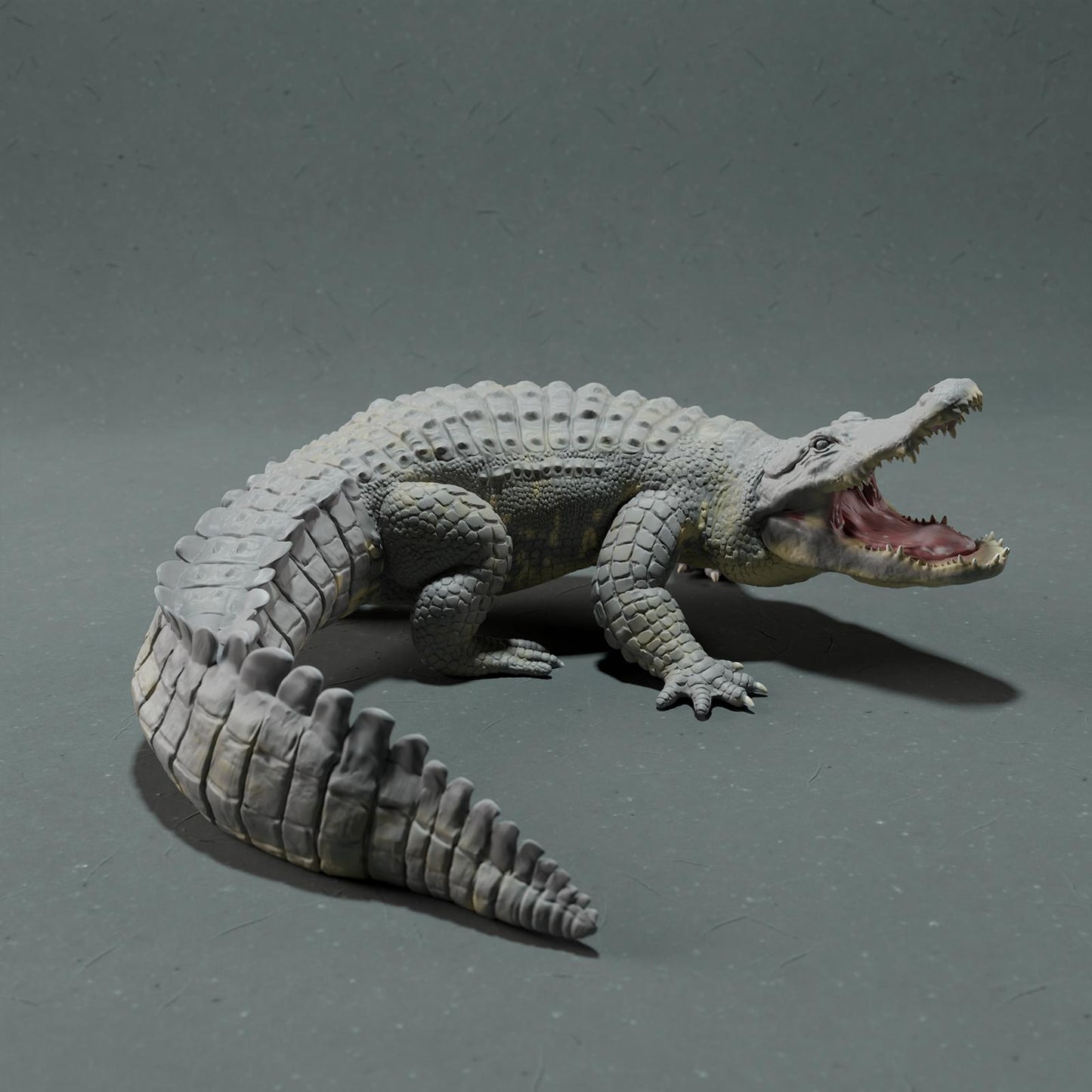 Photo de produit Figurine animale Diorama, Modélisme : 0 : Figurine d'animal sauvage : Alligator américain – Pose d'attaque (Ref 01_01_78)