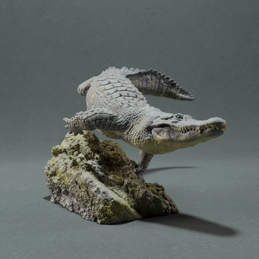 Photo de produit Figurine animale diorama, modélisme : 0 : Figurine de faune : alligator américain nageant (Réf 01_01_44)