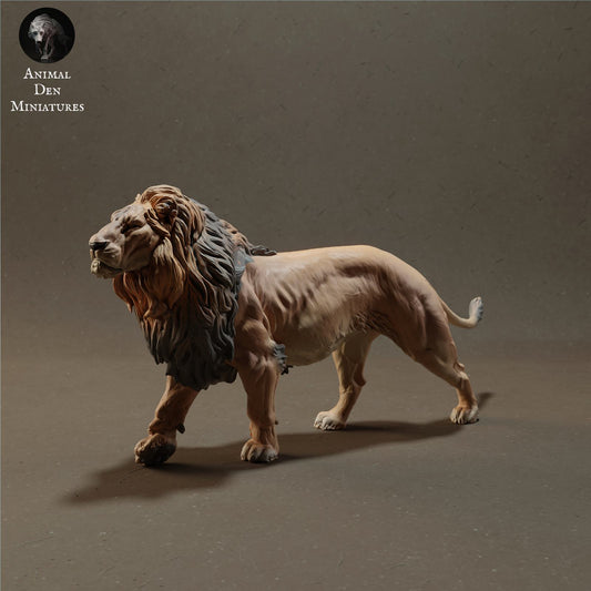 Photo de produit Figurine animale Diorama, modélisme : 0 : Figurine de faune : Lion – Roi de la savane (Réf 01_01_09)