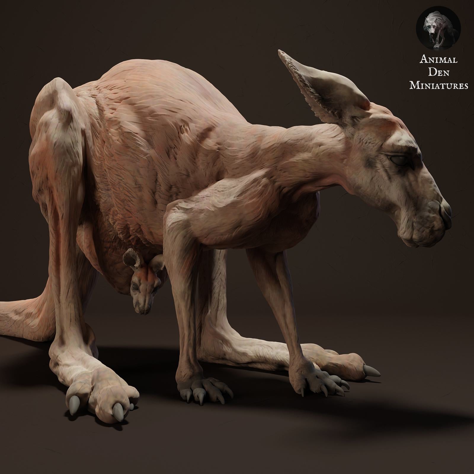 Photo de produit Figurine animale diorama, modélisme : 0 : Figurine d'animal sauvage : Kangourou rouge femelle (Ref 01_01_08)