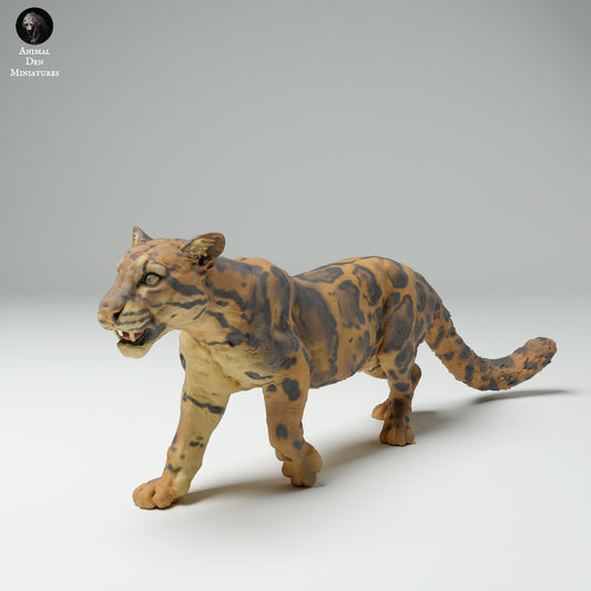 Photo du produit Figurine d'animal Diorama, Modélisme : 0 : Figurine d'animal de la jungle : Léopard des neiges – Clouded Leopard (Ref 25_02_07)
