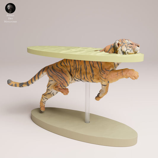 Photo de produit Figurine animale Diorama, modélisme : 0 : Figurine d'animal sauvage : Tigre de Sumatra nageant (Réf 25_03_03)