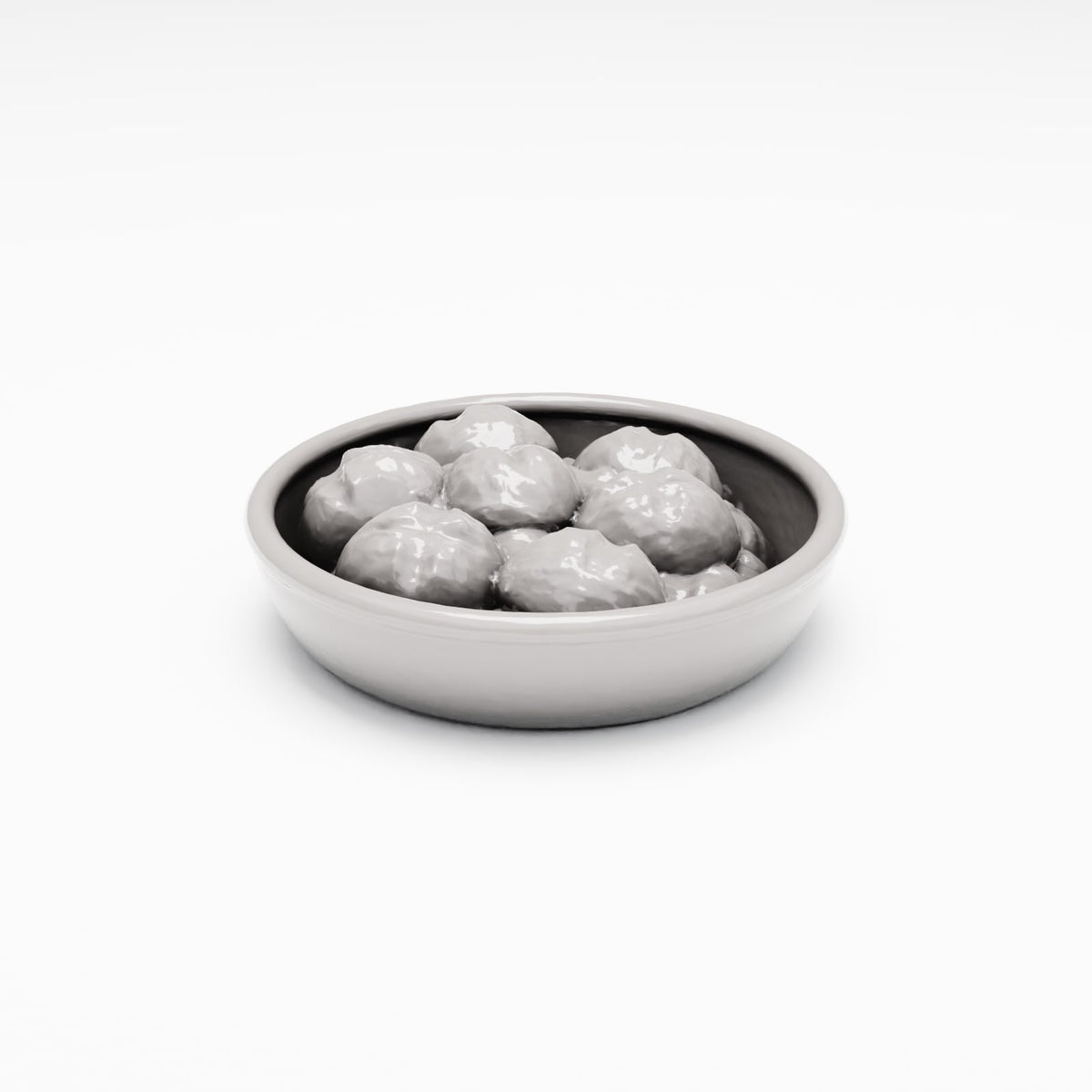 Photo produit pour diorama et modélisme 3 : Cuisine de diorama : bol en céramique avec petits pains (Réf. 105D)