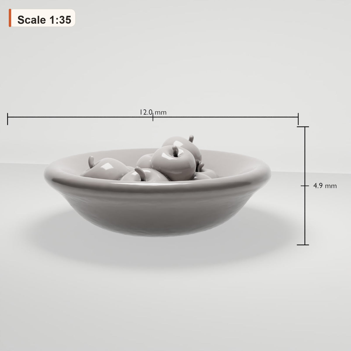 MyPortal 108 1: Diorama Küche & Tafel: Obstschale mit Äpfeln (Ref. 108D)