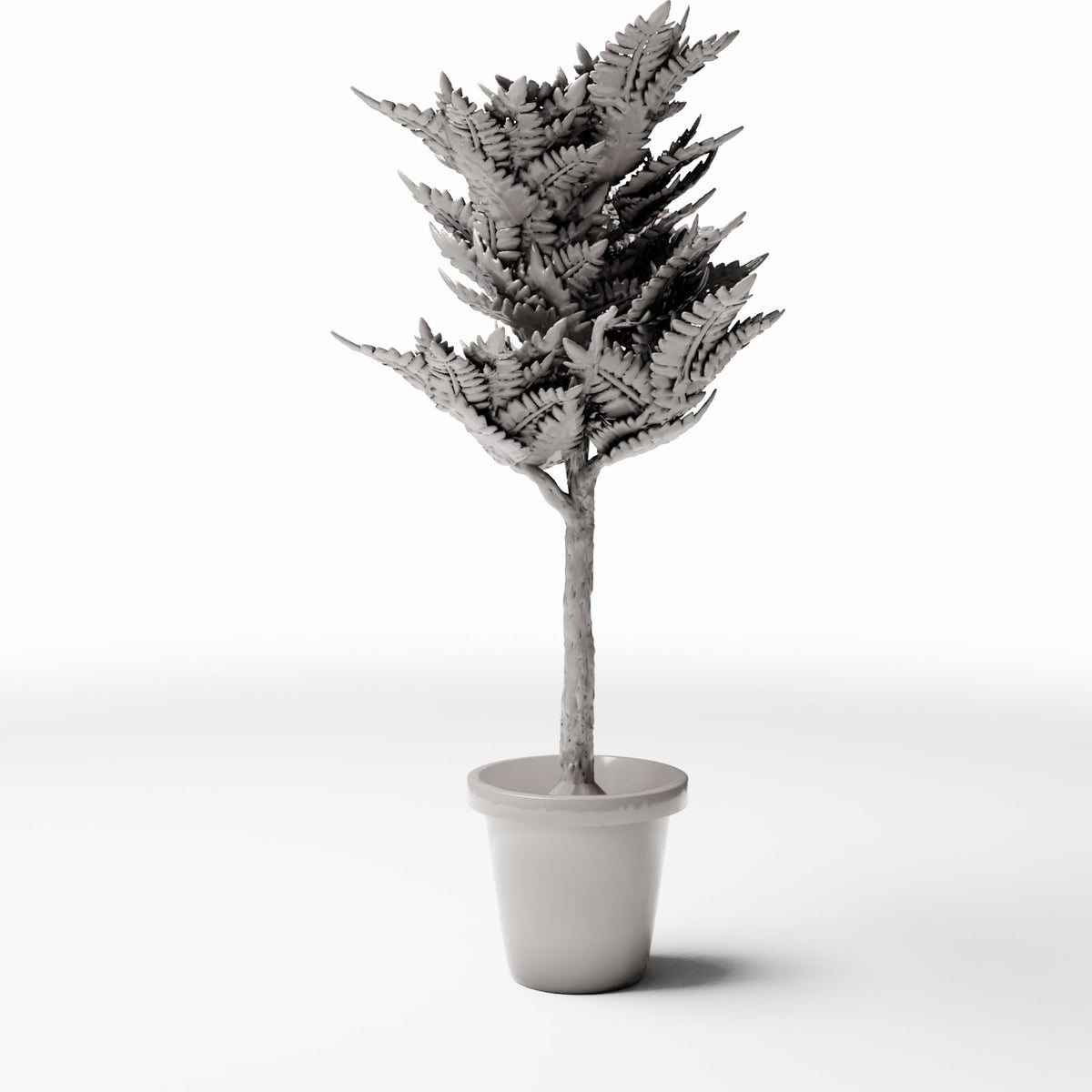 Photo produit pour diorama et modélisme 3 : Plantes pour diorama : plante suspendue à frondes de fougère en pot suspendu (Ref. 1097D)