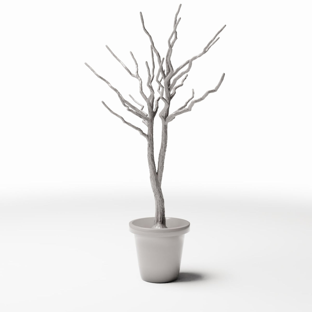 Photo produit pour diorama et modélisme 3 : Plantes pour diorama : arbre d’ornement sans feuilles en pot de fleurs (Ref. 1099D)