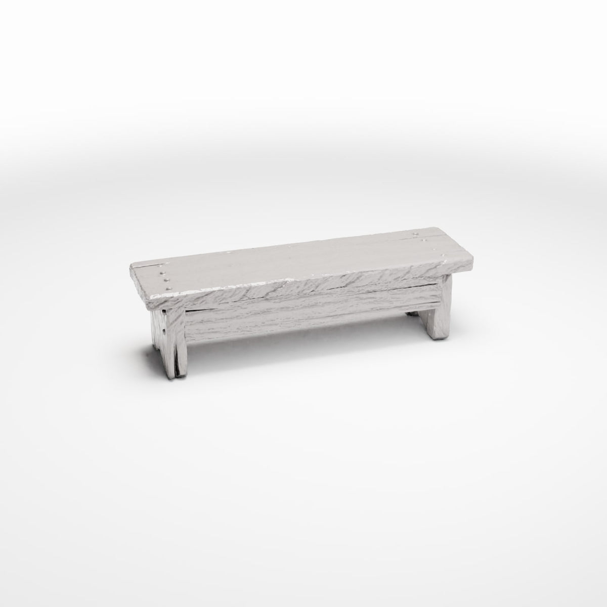 Photo produit pour diorama et modélisme 3 : Mobilier de diorama : banc de cuisine miniature rustique (Ref. 1488D)