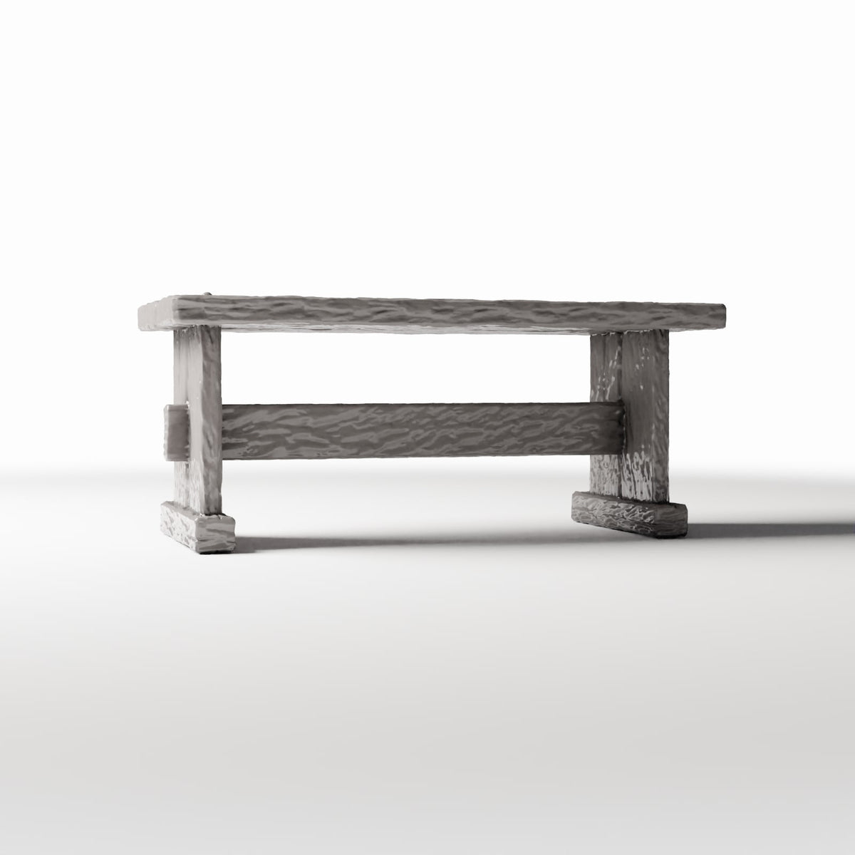 Photo produit pour diorama et modélisme 3 : Cuisine de diorama : table rustique en bois pour cuisine miniature (Ref. 1499D)