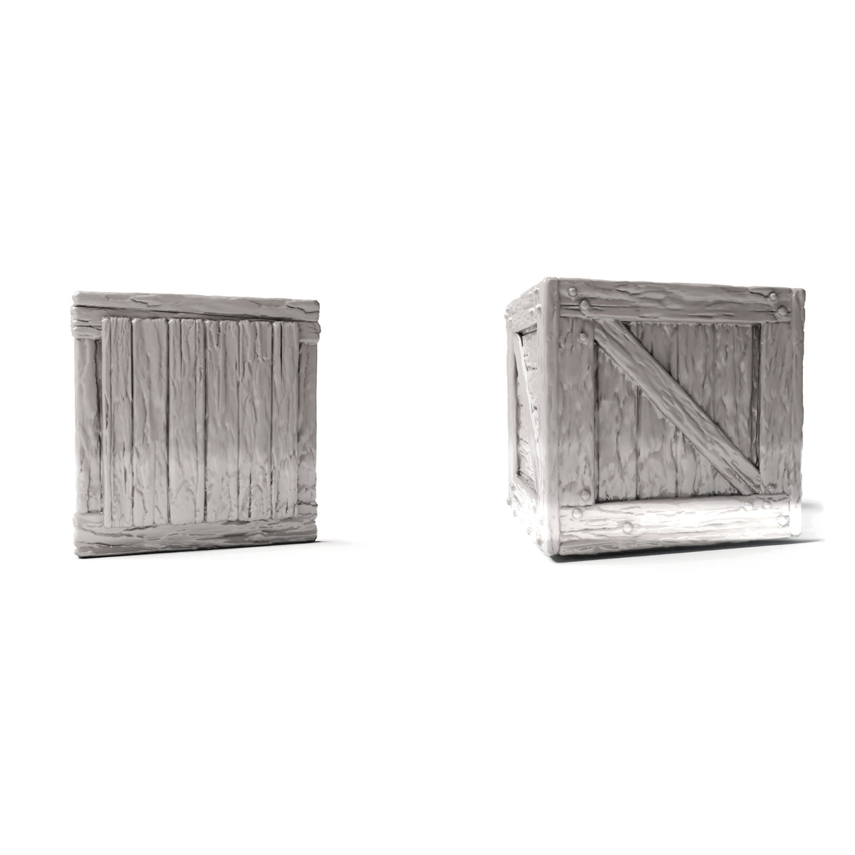 Photo produit pour diorama et modélisme 3 : Stockage pour diorama : caisse en bois avec couvercle - caisse miniature (Ref. 1515D)