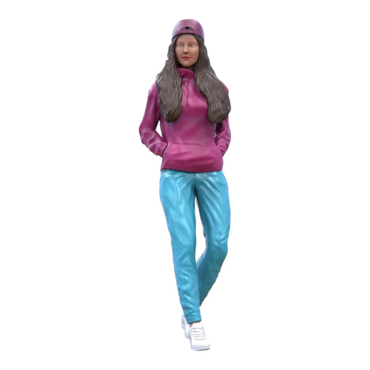 Photo du produit Diorama et modélisme Figurine miniature : Femme avec hoodie | Hip Hopperin