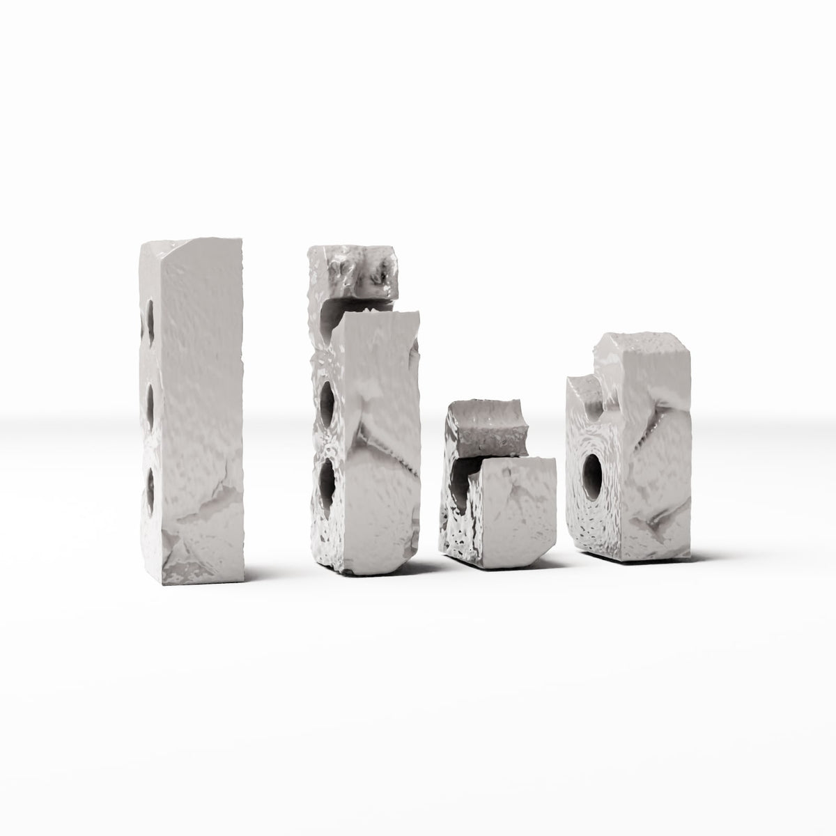Photo produit pour diorama et modélisme 3 : Diorama militaire : segments de mur pour abri de campagne (Ref. 1620D)