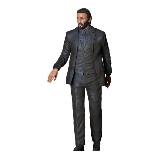 Photo du produit Diorama et modélisme Figurine miniature : homme debout en manteau en cuir ouvrant une porte