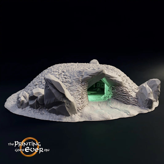 Photo du produit Tabletop 28mm The Printing Goes Ever On (TPGEO) 0 : Grande chambre funéraire catacombes - Repos fantomatique sous la colline - Tumulus