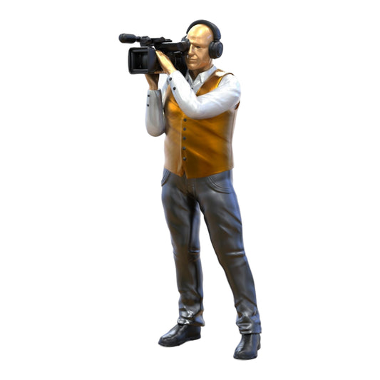 Photo de produit diorama et modélisme figurine miniature : Équipe de reporters - Caméraman avec caméra à main