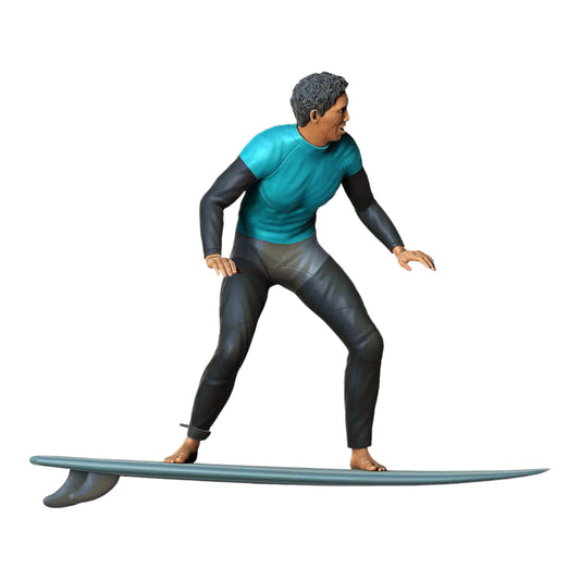 Photo du produit Diorama et modélisme Figurine miniature : Surfer : Surfer sur planche de surf au bord de la mer