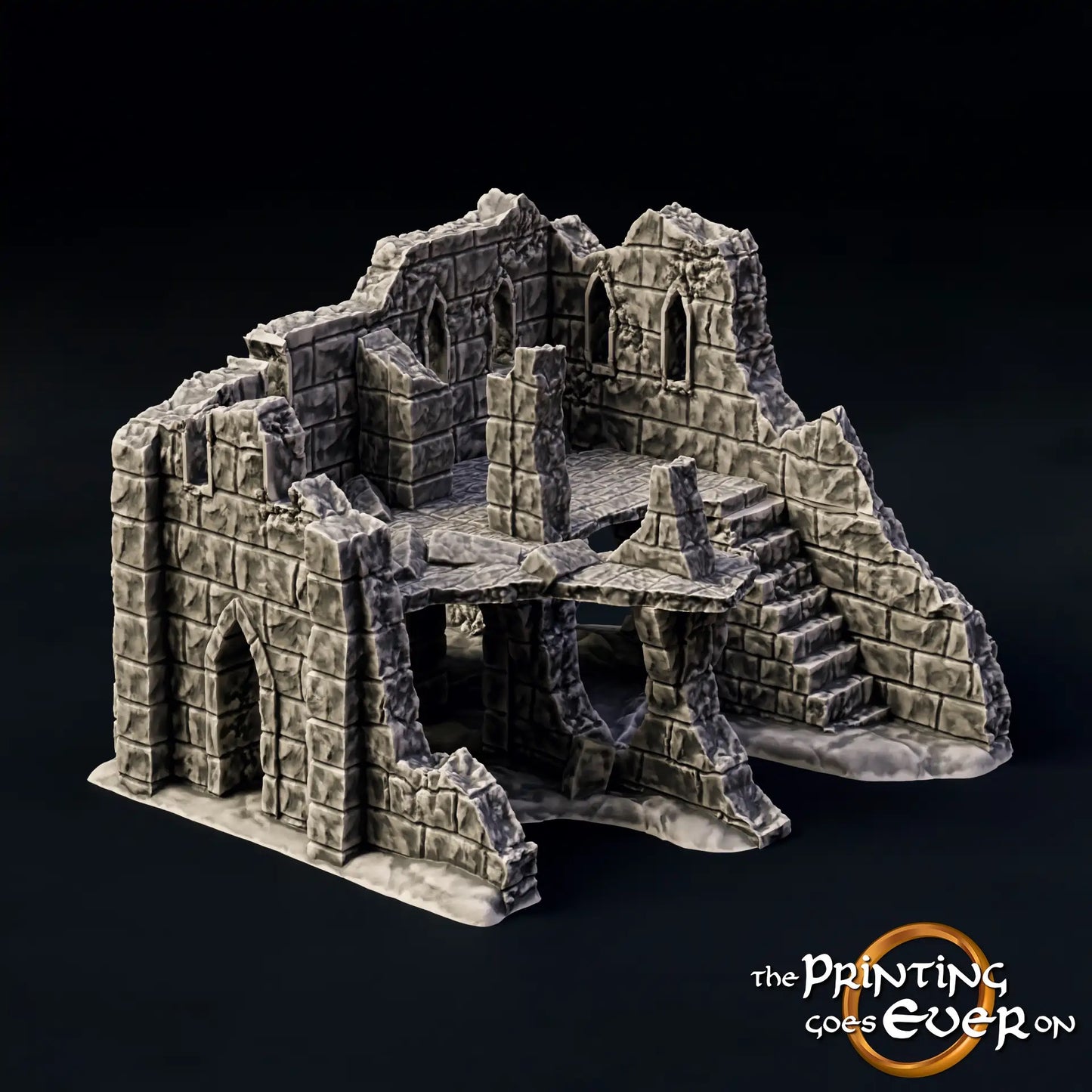 Photo produit Tabletop 28mm The Printing Goes Ever On (TPGEO) 0 : Ruine E - Débris d'une ville médiévale - Maison détruite