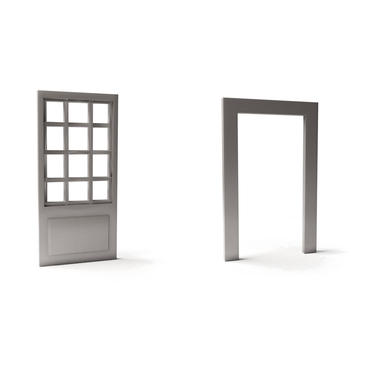 Photo produit pour diorama et modélisme 3 : Bâtiment de diorama : porte classique avec cadre (Ref. 1895D)
