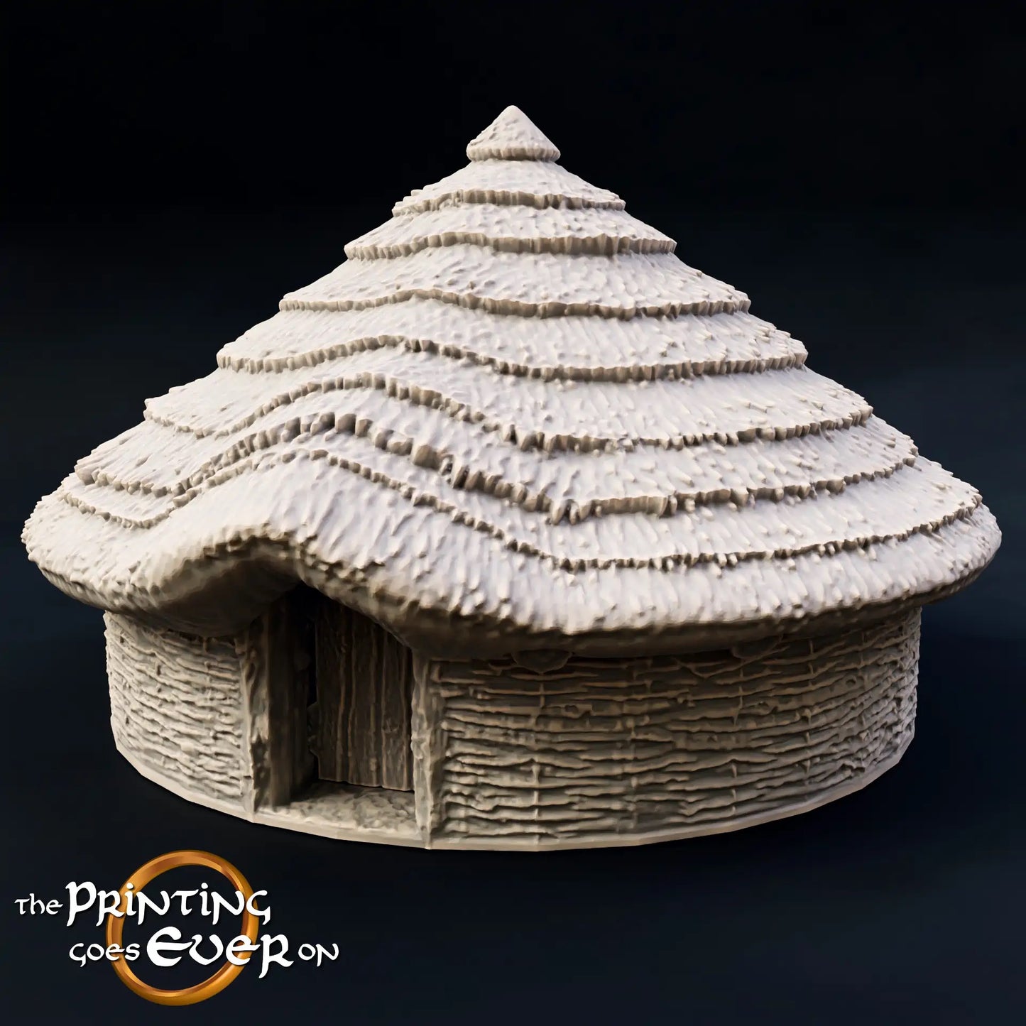 Photo produit Tabletop 28mm The Printing Goes Ever On (TPGEO) 0 : Hutte des autochtones B - Habitation primitive avec toit de chaume - Maison des indigènes