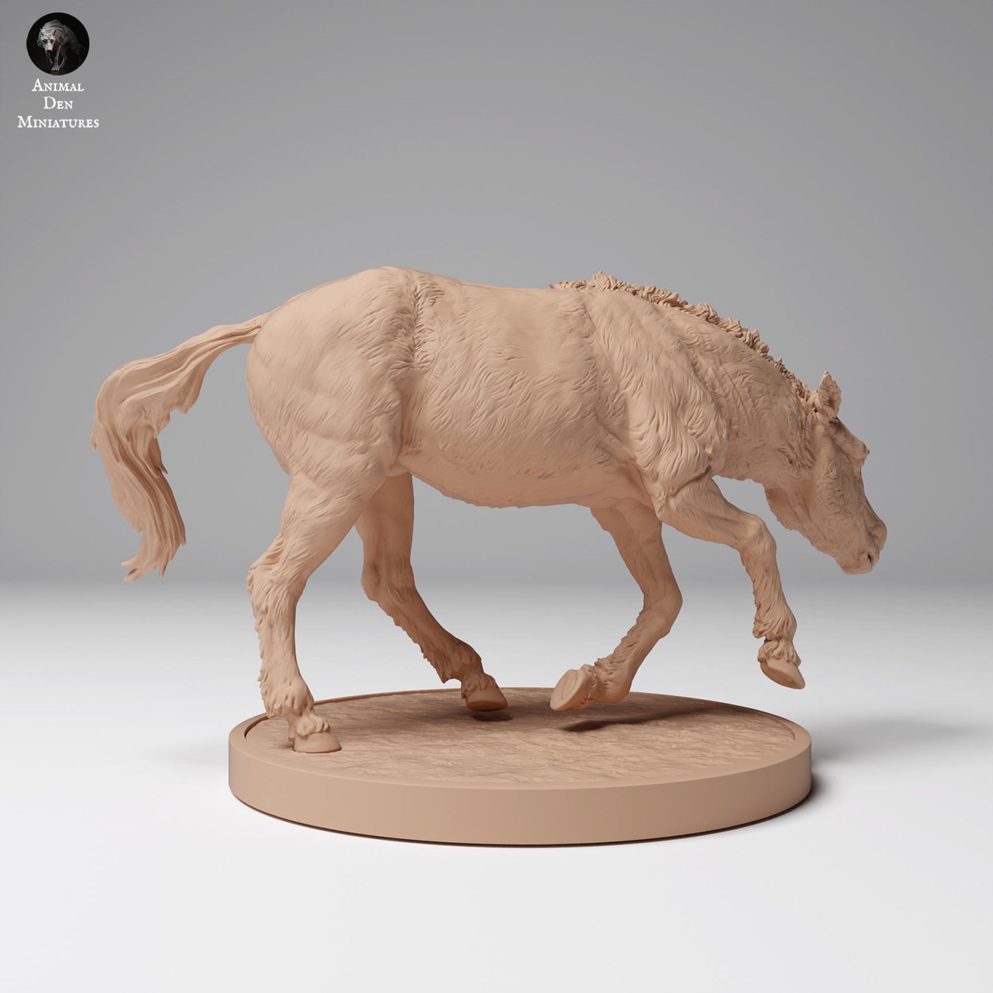 Photo de produit Figurine d'animal Diorama, Modélisme : 0 : Figurine d'animal sauvage : cheval de Przewalski en mouvement (Réf 24_12_01)