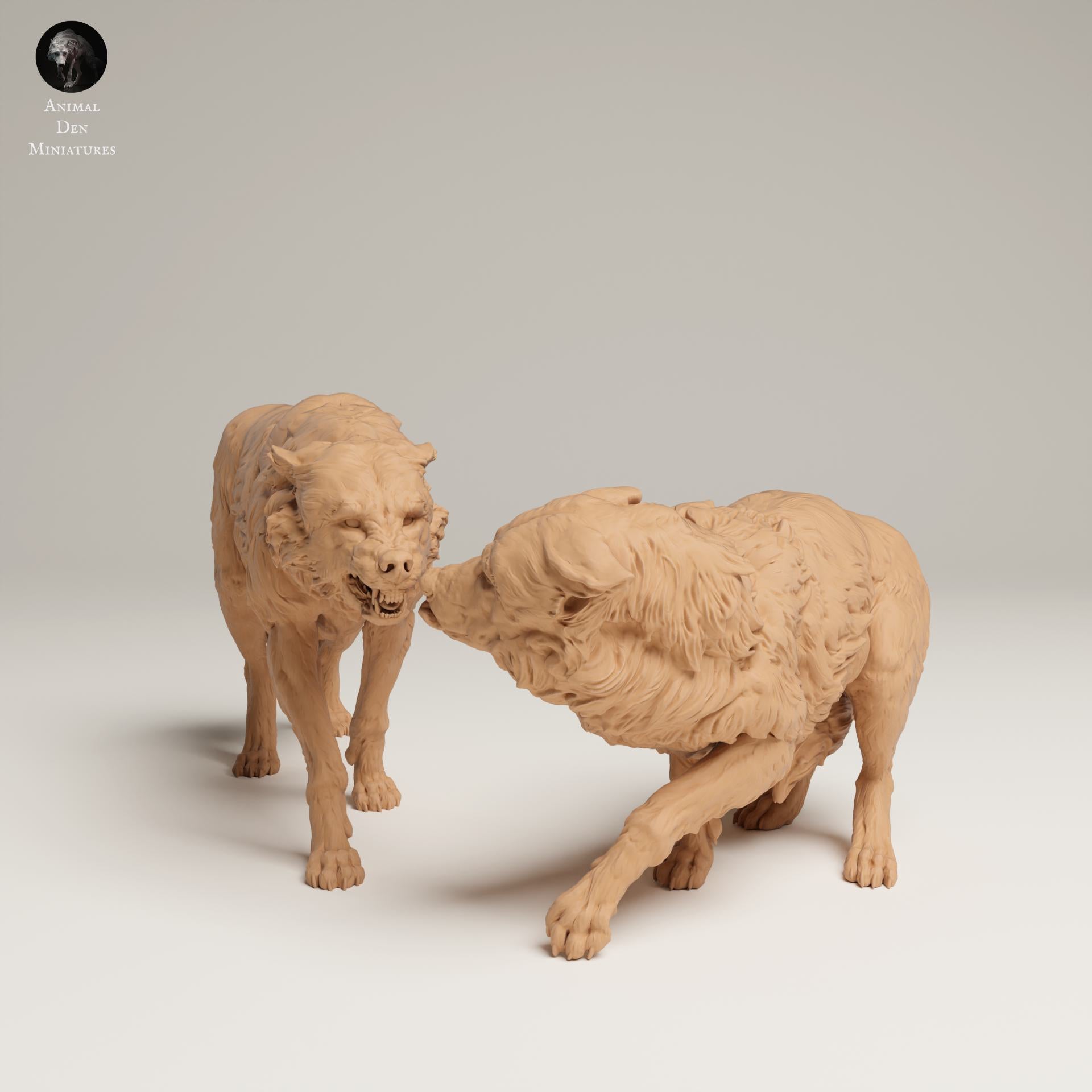 Photo de produit Figurine animale diorama, modélisme : 0 : Figurine de faune : Loup gris agressif (Réf 25_06_09)